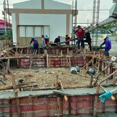 อาคารที่พักอาศัย ข้าราชการ สรรพสามิตร จ.สมุทรสาคร ผรม บจ.สมบุญส่ง จัดส่งโดย กาญจนาคอนกรีต